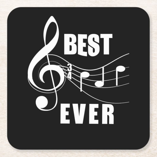 メンス最高のおもしろいパパノートファーザーズ・デイ スクエアペーパーコースター (正面)