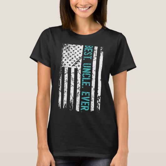 メンス最高のアンクルエバー米国国旗の父の日 Tシャツ (正面)