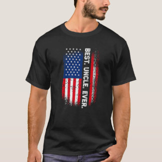 メンス最高のアンクルー・エバーアメリカ国旗の父親の日 Tシャツ