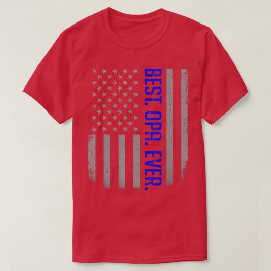 メンス最高のオパEver Americanパパ国旗の贈り物Fa Tシャツ (デザイン正面)