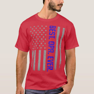 メンス最高のオパEver Americanパパ国旗の贈り物Fa Tシャツ