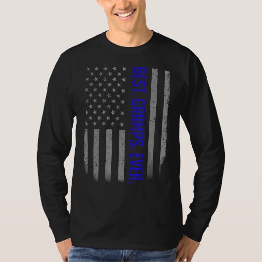 メンス最高のグラム・エバーアメリカ国旗父の Tシャツ (正面)
