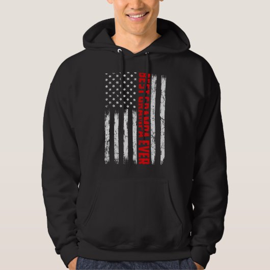 メンス最高のグルパEVER AMERICAN FLAG父の日4 パーカ (正面)