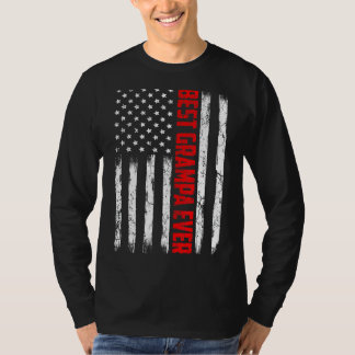 メンス最高のグルパEVER AMERICAN FLAG父の日4 Tシャツ