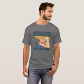 メンス最高のゴールデンレトリバーパパエバーヴィンテージ父 Tシャツ (正面フル)