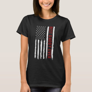 メンス最高のダディーアメリカ国旗父の Tシャツ