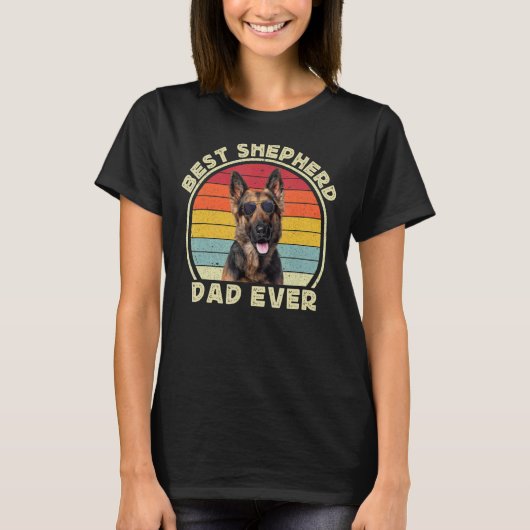 メンス最高のドイツ羊飼いパパ男性へ羊飼いGSP Tシャツ (正面)