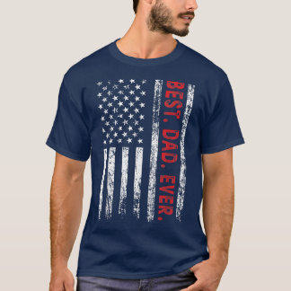 メンス最高のパパエバーアメリカン米国国旗おじいちゃん父 Tシャツ