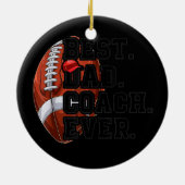 メンス最高のパパサッカー監督の永遠の父の日 セラミックオーナメント (裏面)