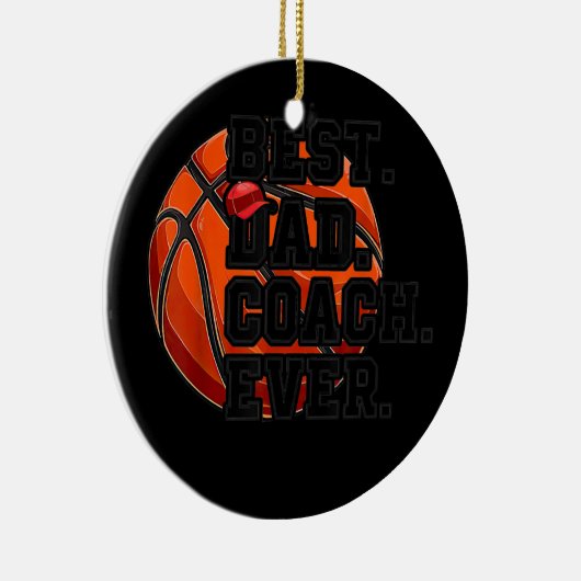 メンス最高のパパバスケットボールコーチ常父の日 セラミックオーナメント (右)
