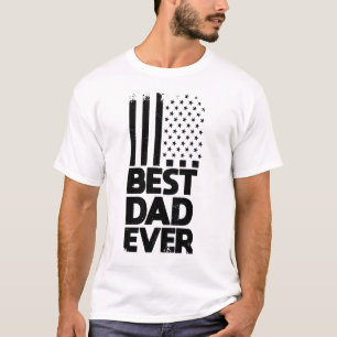 メンス最高のパパ史上米国国旗の父親の日 Tシャツ