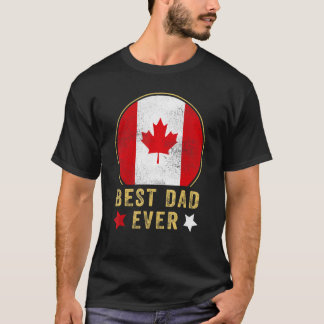 メンス最高のパパEver Canadian父親カントリーカナダ Tシャツ