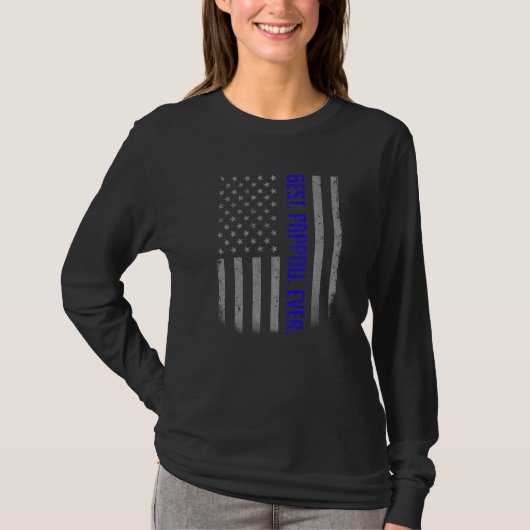 メンス最高のパポーのアメリカ国旗父の Tシャツ (正面)