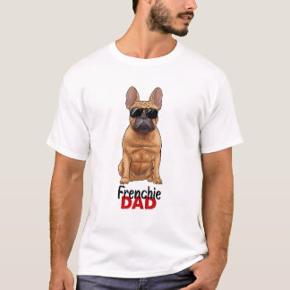 メンス最高のフレンキパパエバフランスのルドッグダディF Tシャツ