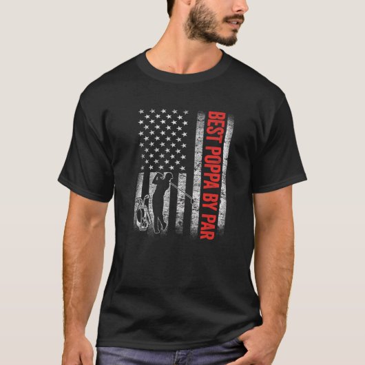 メンス最高のポッパバイパー米国国旗父のD Tシャツ (正面)