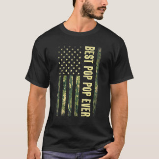 メンス最高のメンポップ・アートのポップ・アートのエバーアメリカ国旗のカモフラージュ脂肪 Tシャツ