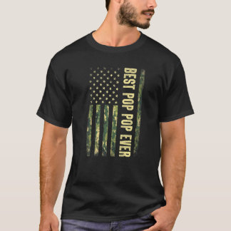 メンス最高のメンポップ・アートのポップ・アートのエバーアメリカ国旗のカモフラージュ脂肪 Tシャツ