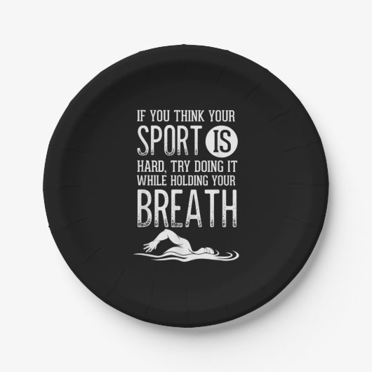 メンス水泳泳ぐ人水泳競技練習 ペーパープレート (正面)