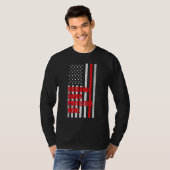 メンス消防士パパ夫ダディープロテクターヒーロー Tシャツ (正面フル)