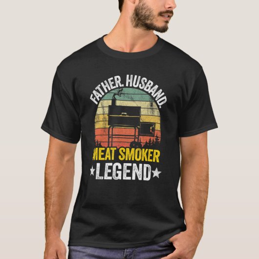 メンス父の夫の肉の喫煙伝説グリリングDa Tシャツ (正面)