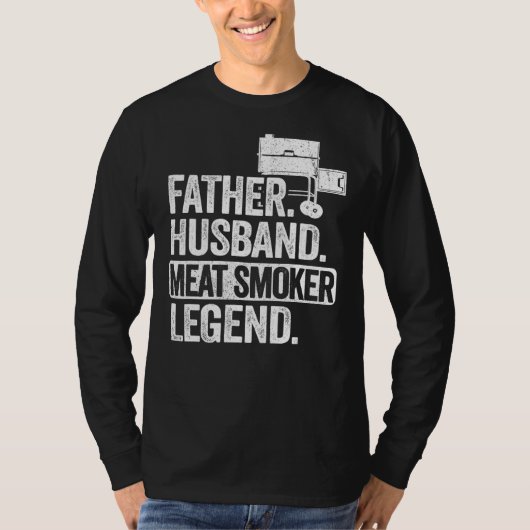 メンス父の夫の肉の喫煙伝説グリリングDa Tシャツ (正面)