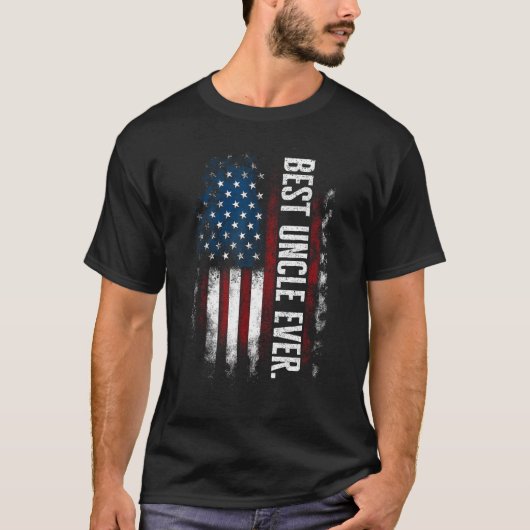 メンス父の日の叔父最高のが米国アメリカ人と Tシャツ (正面)