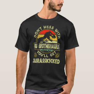 メンス父の日の家族に一致するビッグブラザーディノ Tシャツ