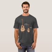 メンス父の日ウケあなたのパパウクレレギター Tシャツ (正面フル)