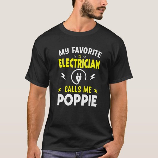 メンス父の日電気技師が私お気に入りのに電話する Tシャツ (正面)