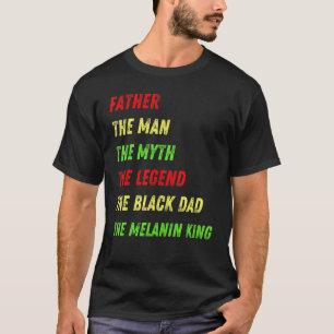 メンス父は男の神話レジェンドブラックパパメラニン Tシャツ