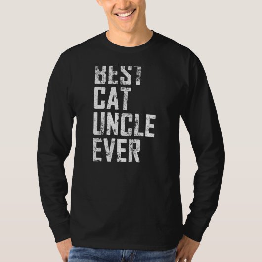 メンス父最高の日猫おじさんエバーヴィンテージ Tシャツ (正面)