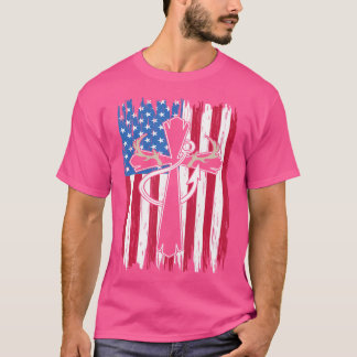 メンス狩りアメリカンアメリカ国旗魚釣りフッククロス Tシャツ