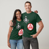 メンス王室のメイソンアーチスプリットTマソニックヨークライト Tシャツ (ユニセックス)