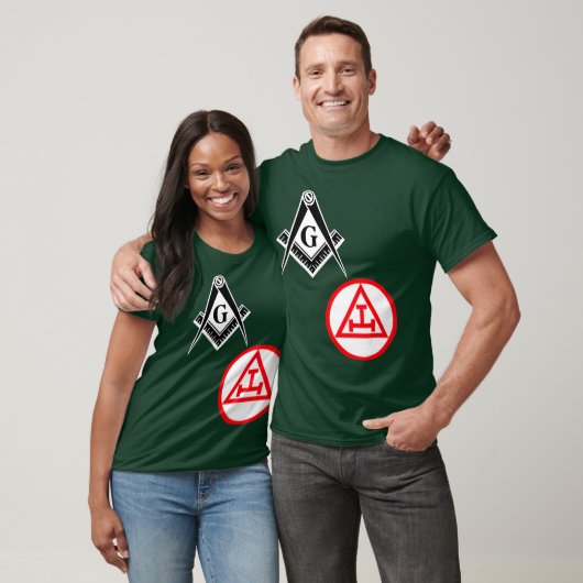 メンス王室のメイソンアーチスプリットTマソニックヨークライト Tシャツ (ユニセックス)