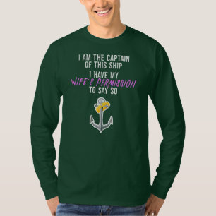 メンス私はこの船長おもしろいだ Tシャツ