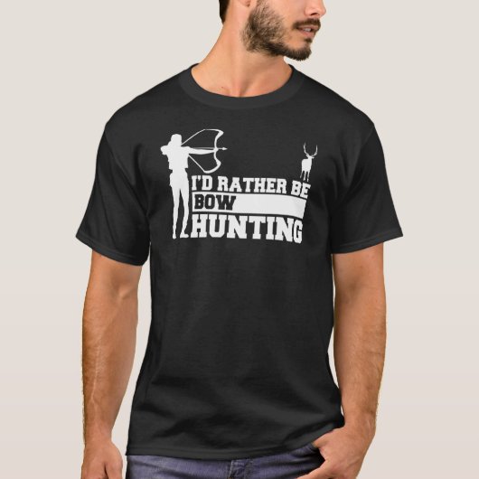 メンス私はむしろ弓になる狩りハンター狩り Tシャツ (正面)