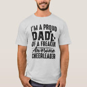 メンス私はチアリーダー誇りを持ったパパの娘応援 Tシャツ (正面)