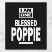 メンス私は一賛美つのポッピー父の日の贈り物 ワインラベル (シングルラベル)