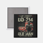 メンス私は完璧ではない私はDD-214退役軍人 マグネット (正面/裏面)
