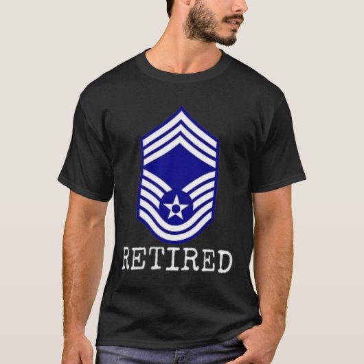 メンス空軍退職したE9軍曹長T- Tシャツ (正面)