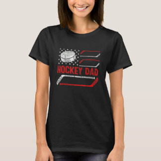 メンス米国旗ホッケーパパヴィンテージスポーツ父のD Tシャツ