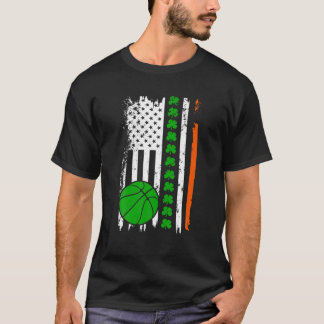 メンス米州旗アイルランド国旗ST PATRICKS DAYBa Tシャツ