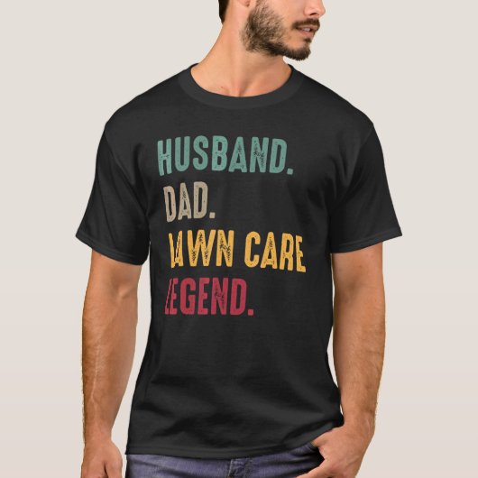 メンス芝刈り芝生気に労働者夫パパ法 Tシャツ (正面)