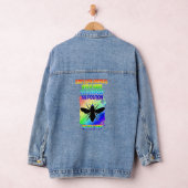 メンス誇りを持ったゲイボーイズプライドLGBTQゲイビーキーパーライ デニムジャケット (ハンガー)
