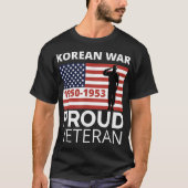 メンス誇りを持った韓国戦争退役軍人-軍隊へのギフト Tシャツ (正面)