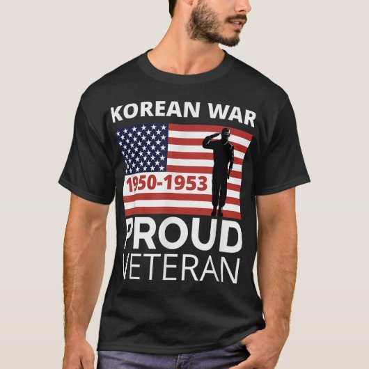 メンス誇りを持った韓国戦争退役軍人-軍隊へのギフト Tシャツ (正面)