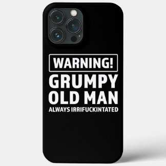 メンス警告の不機嫌な老人は疲れ切った iPhone 13 PRO MAXケース