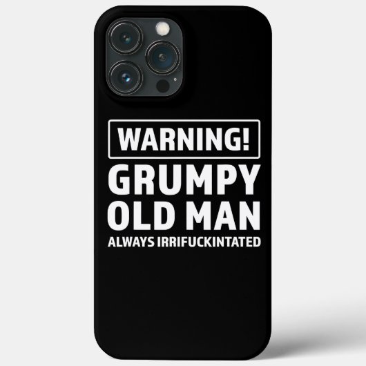 メンス警告の不機嫌な老人は疲れ切った Case-Mate iPhoneケース (裏面)