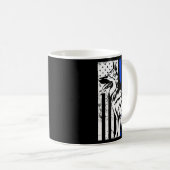 メンス警察官犬K9 Tシャツ コーヒーマグカップ (正面右)