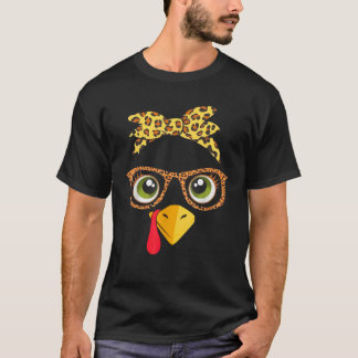 メンス間抜けターキー顔ゴッブルサンクスギビングデーおもしろい Tシャツ